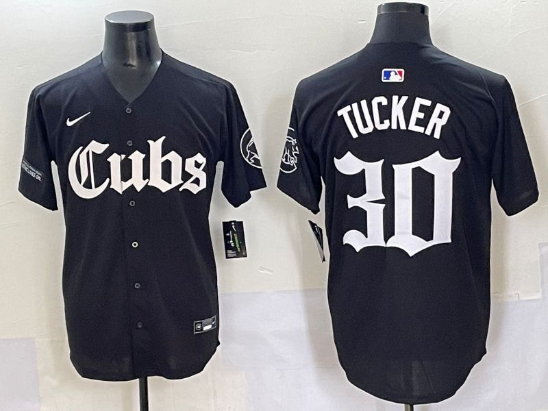 Men 2025 Chicago Cubs #30 Tucker Black Five generations Joint Name Nike MLB Jersey style 13